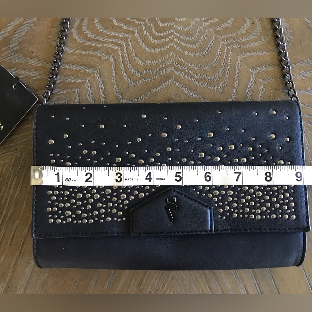 Simply Vera Wang Black Studded Crossbody Bag - Picture 4 of 13